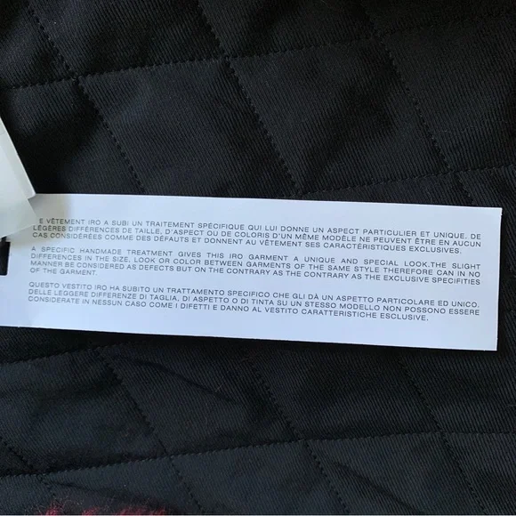 NEW IRO Sechura Patchwork-Effect Faux Fur Jacket *Mixed Red* Sz FR 44 / US 12 - Picture 13 of 16